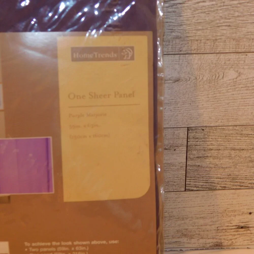 HomeTrends Sheer Panel   1 Panel  Purple Marjorie *